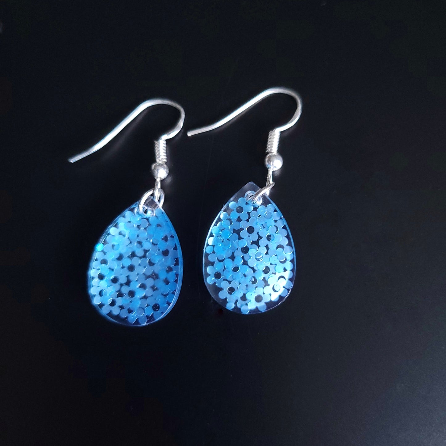 Retro Flower Resin Handmade Earrings
