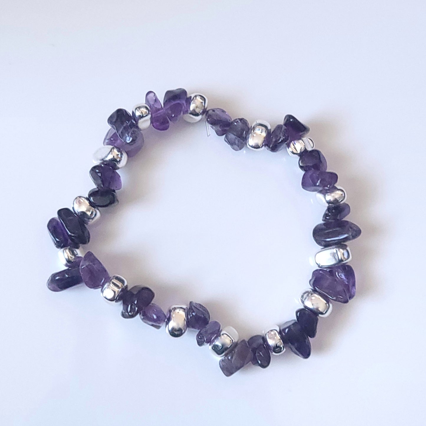 Adults Stretch Gemstone Crystal and Hematite Bracelets