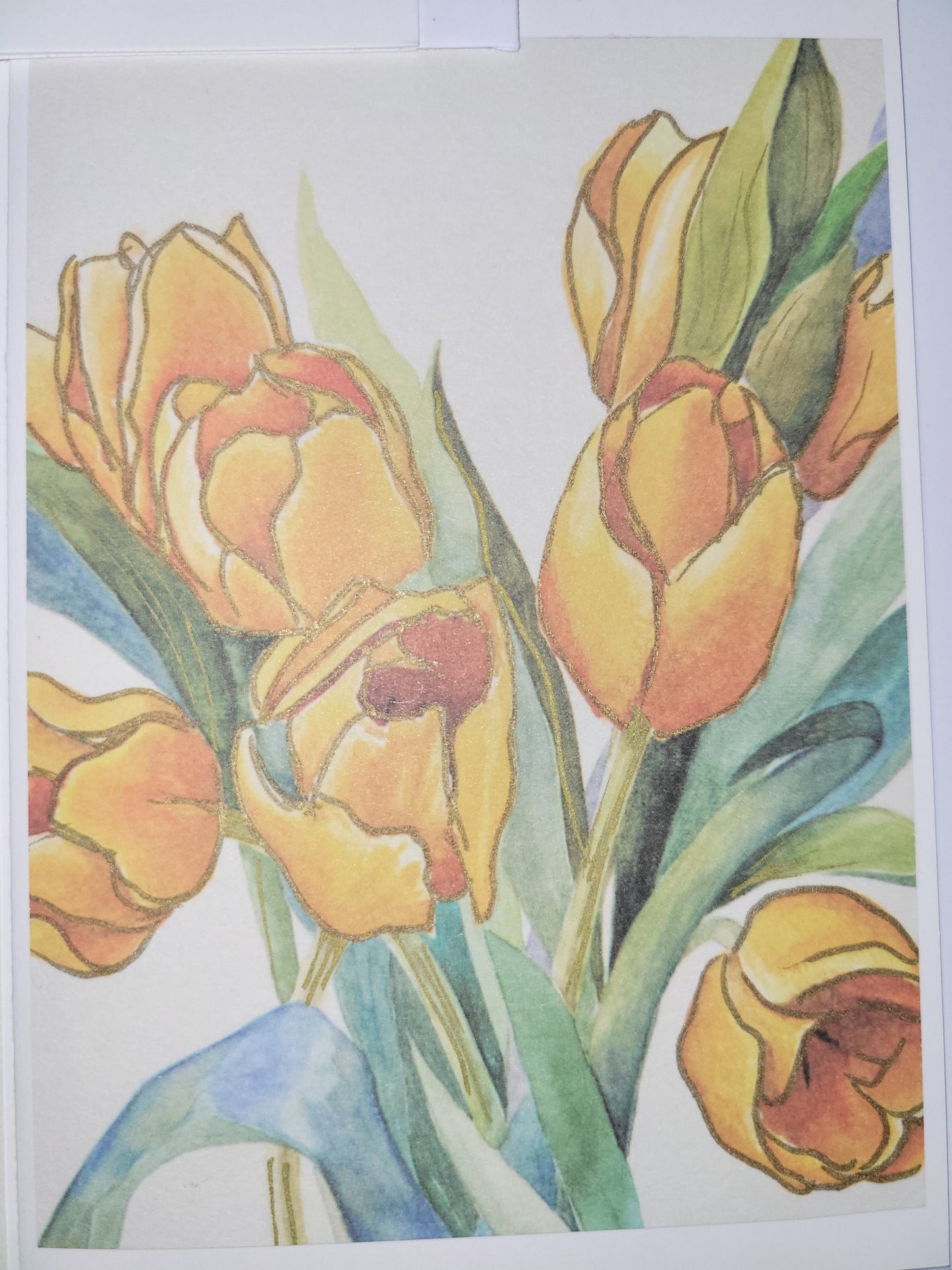 Set of 5 A6 floral blank cards