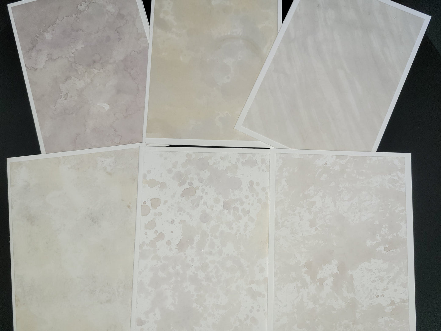 Set of 6 A6 Tea dyed blank cards