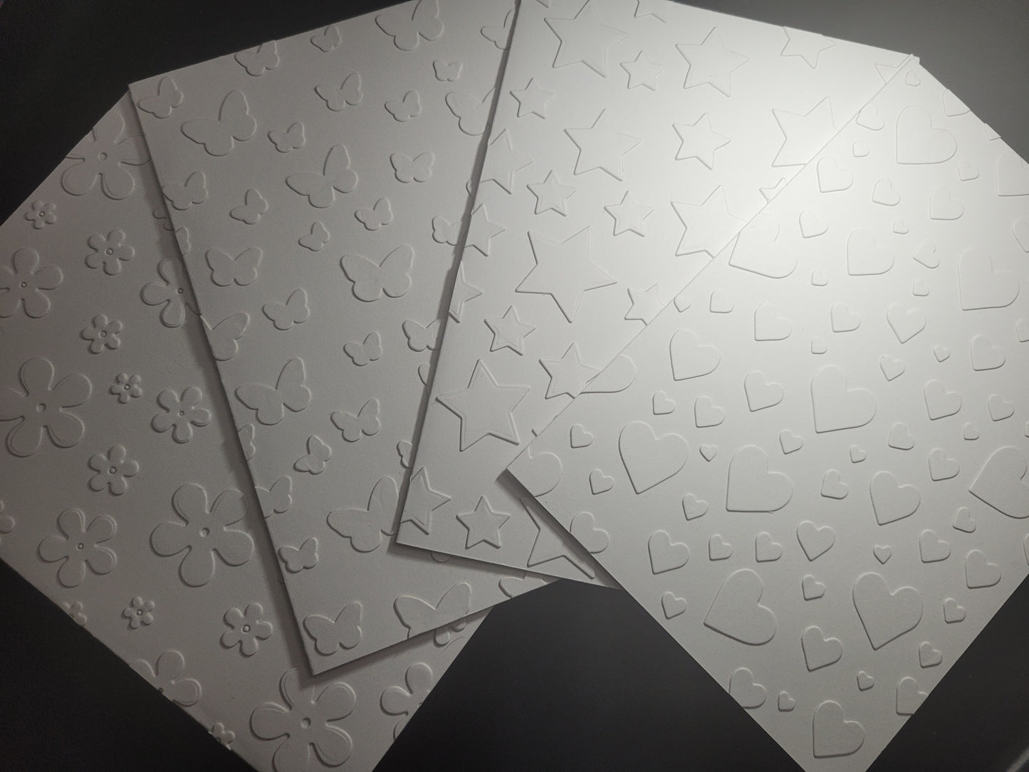 Set of 4 A6 Sprinkled Shape blank cards