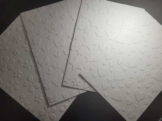 Set of 4 A6 Sprinkled Shape blank cards