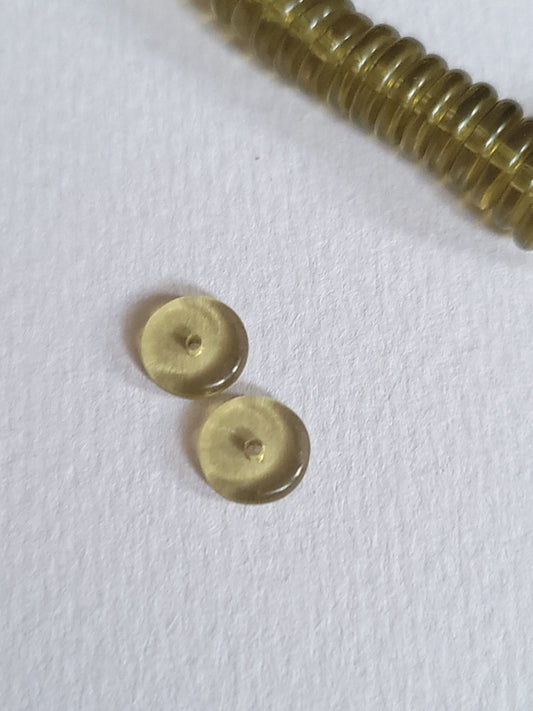200+ beads - Crystal Rondelle Glass 8mm x 3mm (Round flat beads)