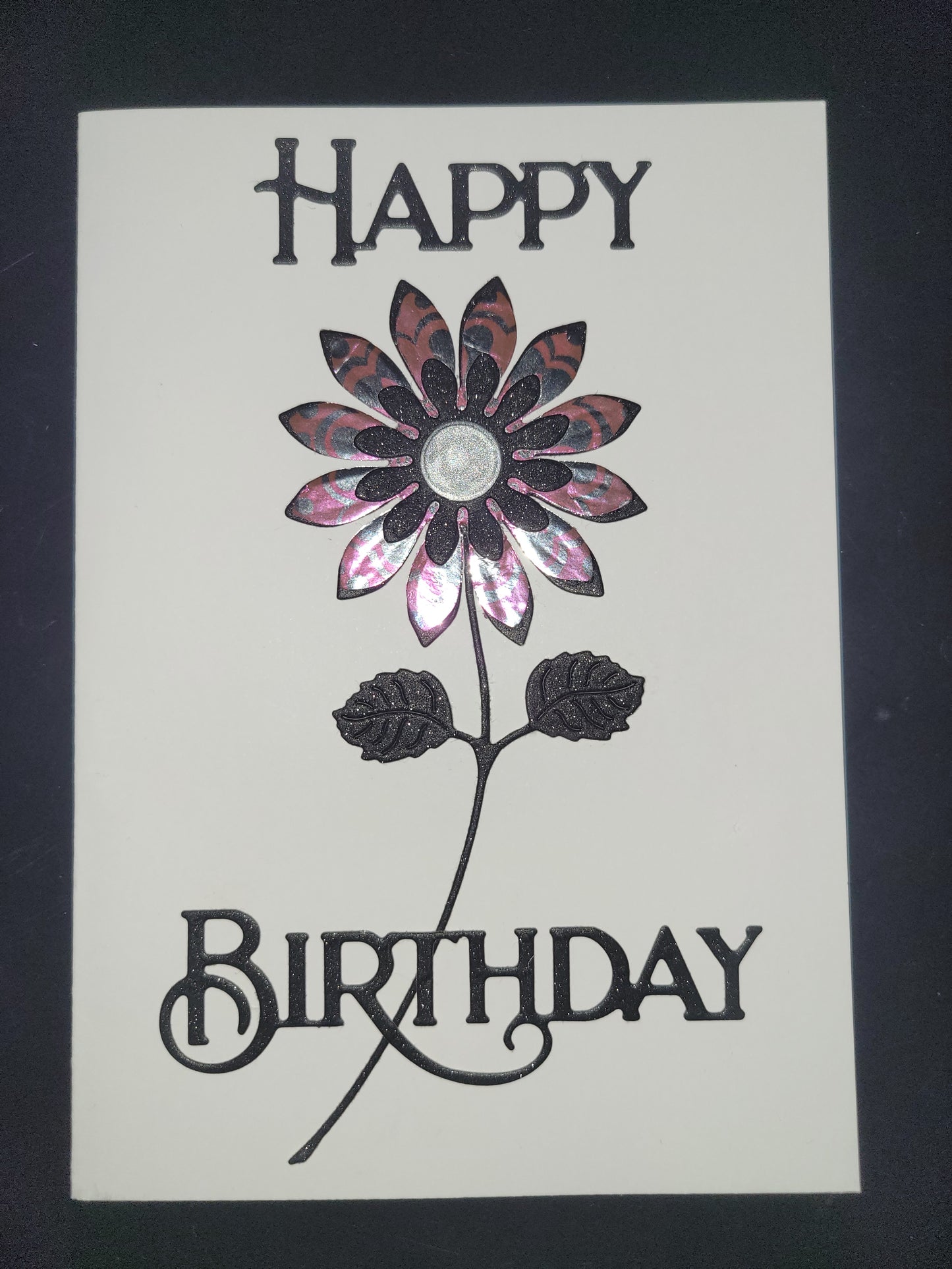 A6 Flower Happy Birthday blank card