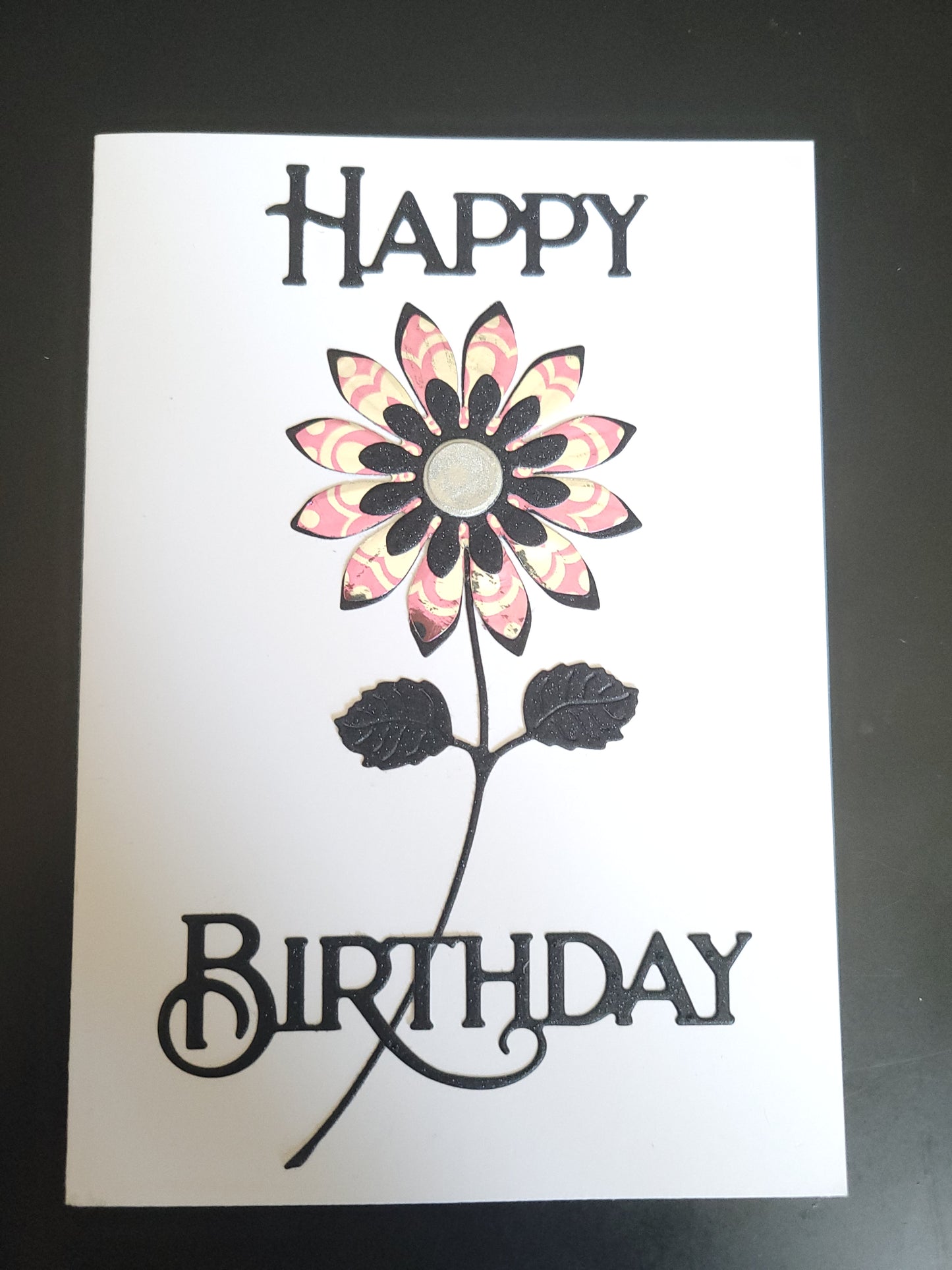 A6 Flower Happy Birthday blank card