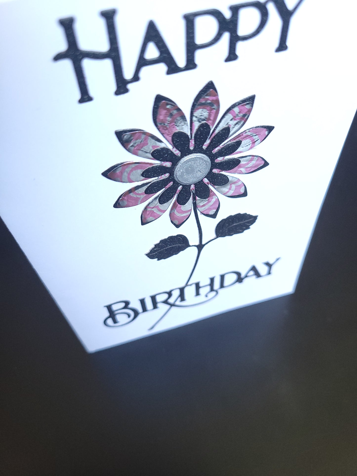 A6 Flower Happy Birthday blank card