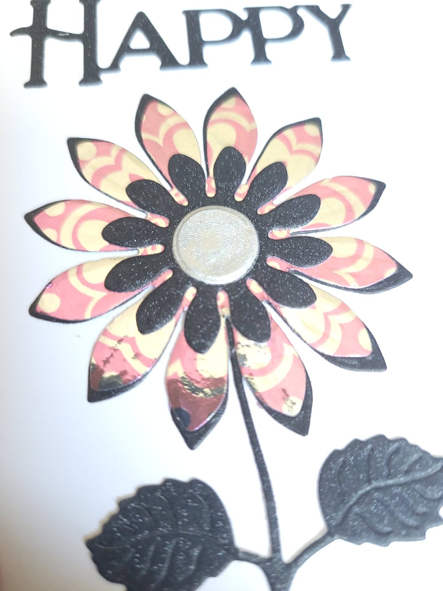 A6 Flower Happy Birthday blank card