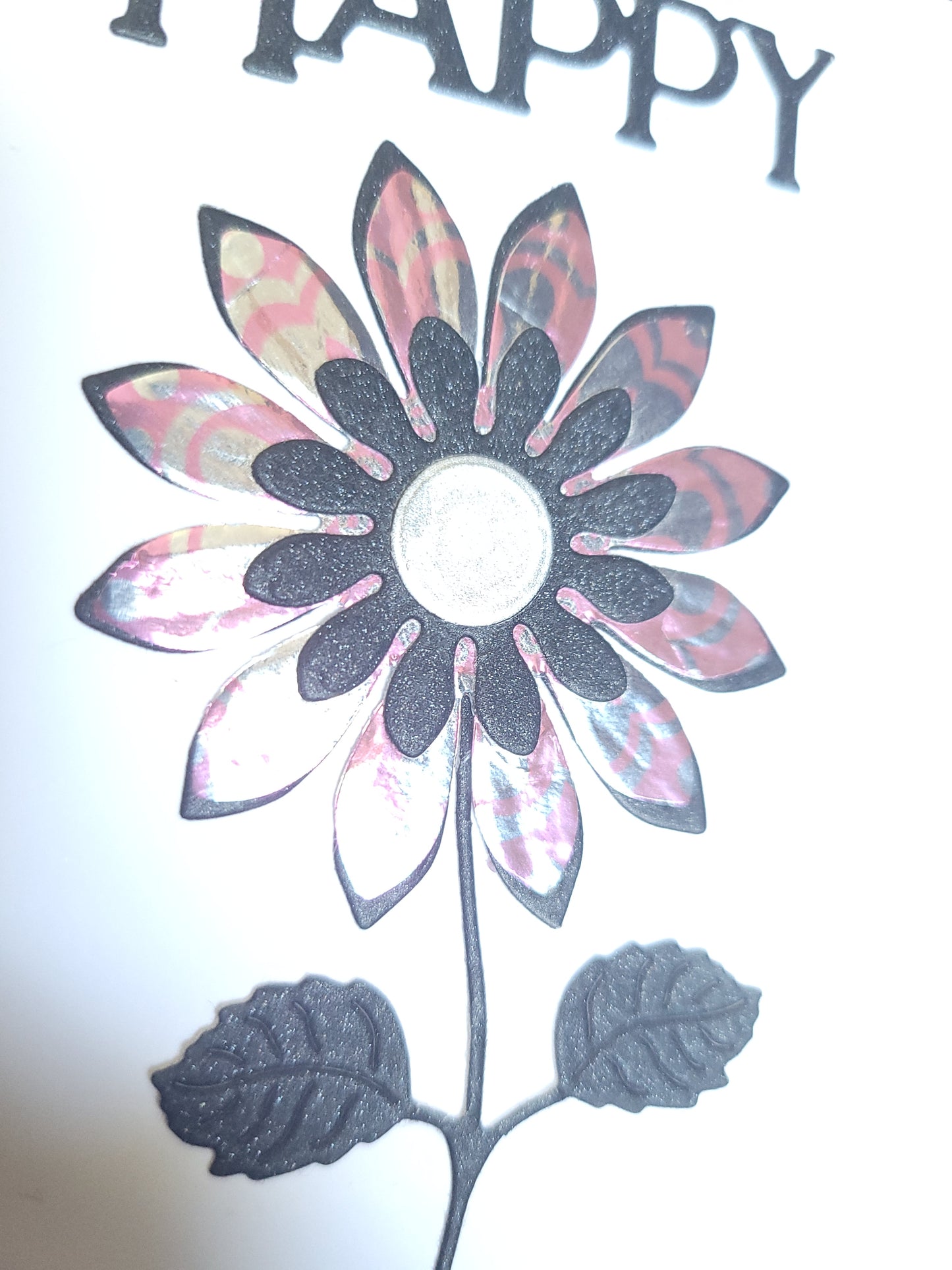 A6 Flower Happy Birthday blank card