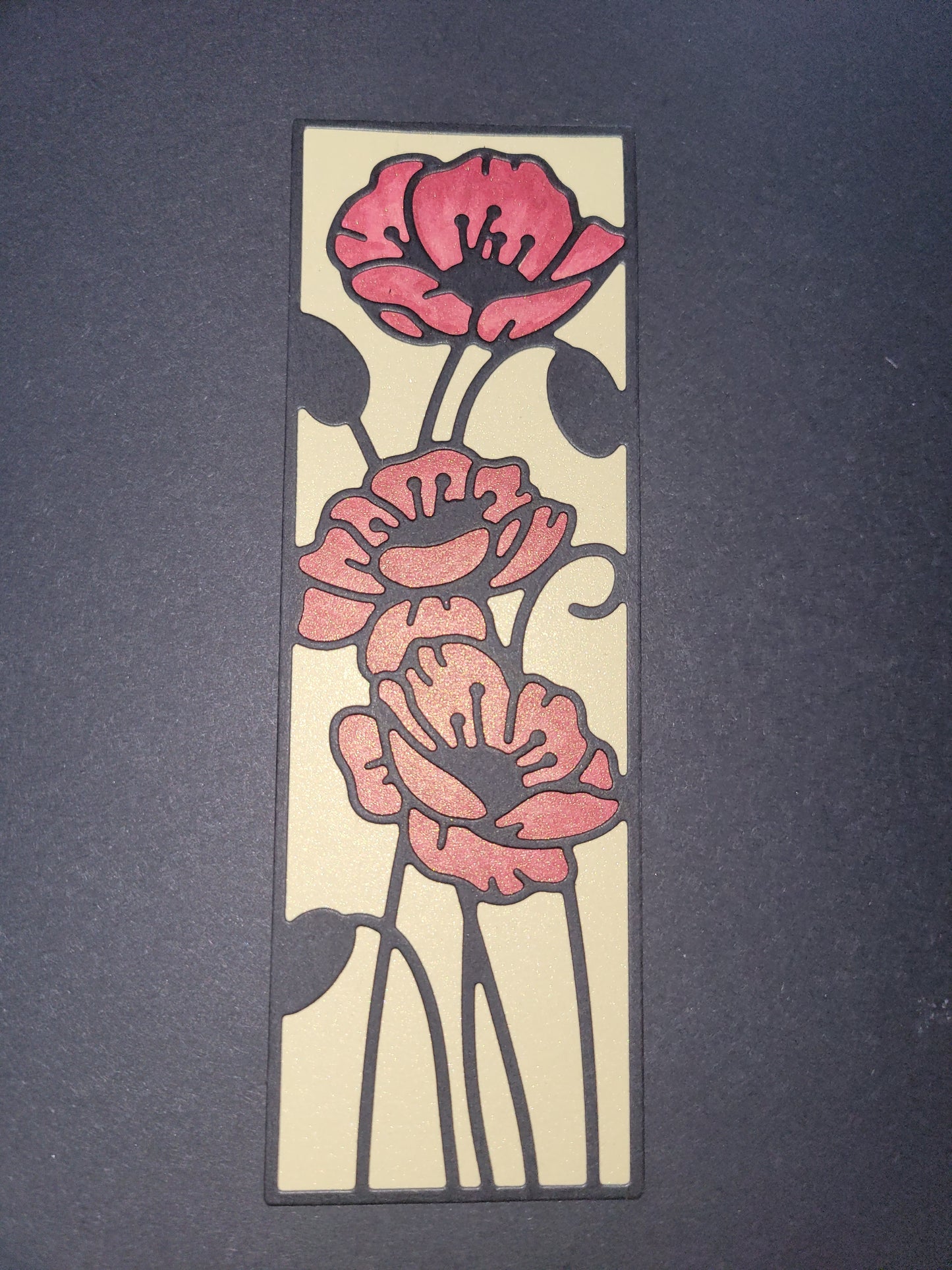 Flower Cutout Shadow Bookmark