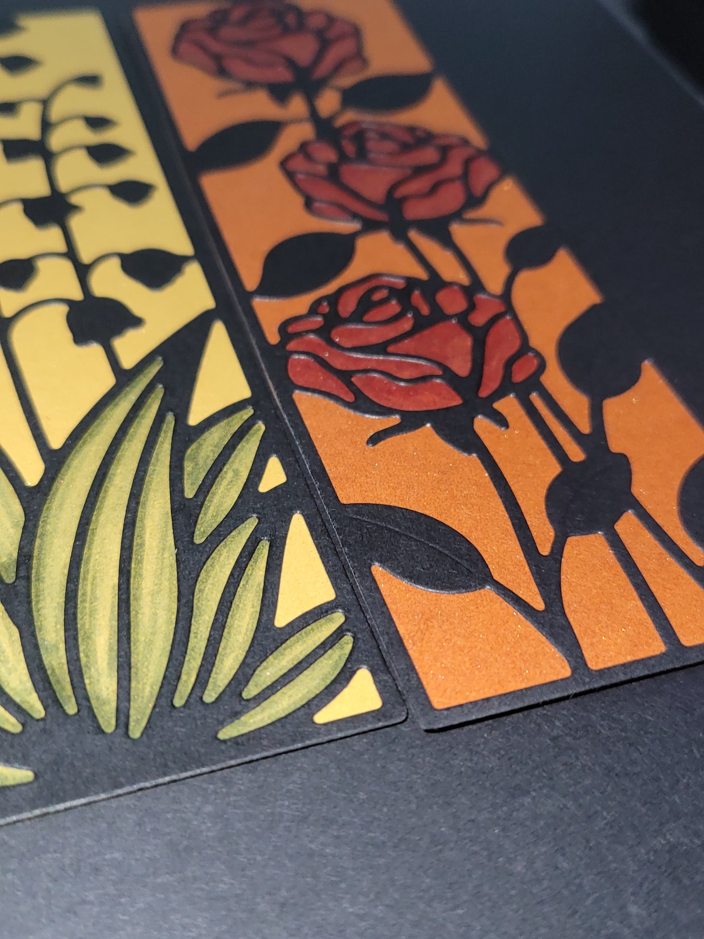 Flower Cutout Shadow Bookmark