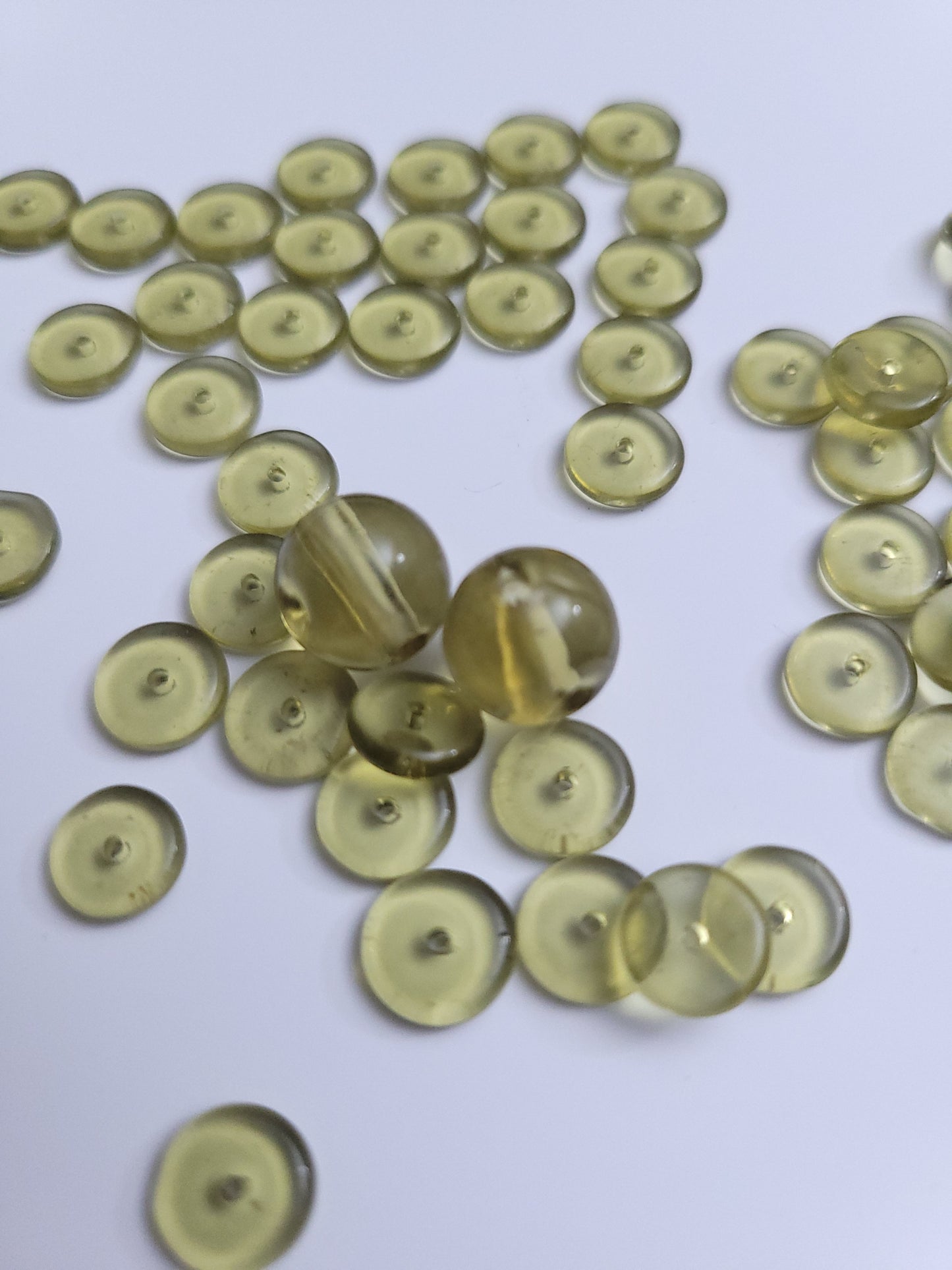 200+ beads - Crystal Rondelle Glass 8mm x 3mm (Round flat beads)