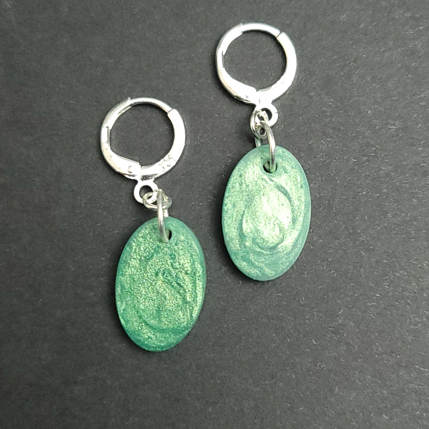 Small Resin Huggie Earrings