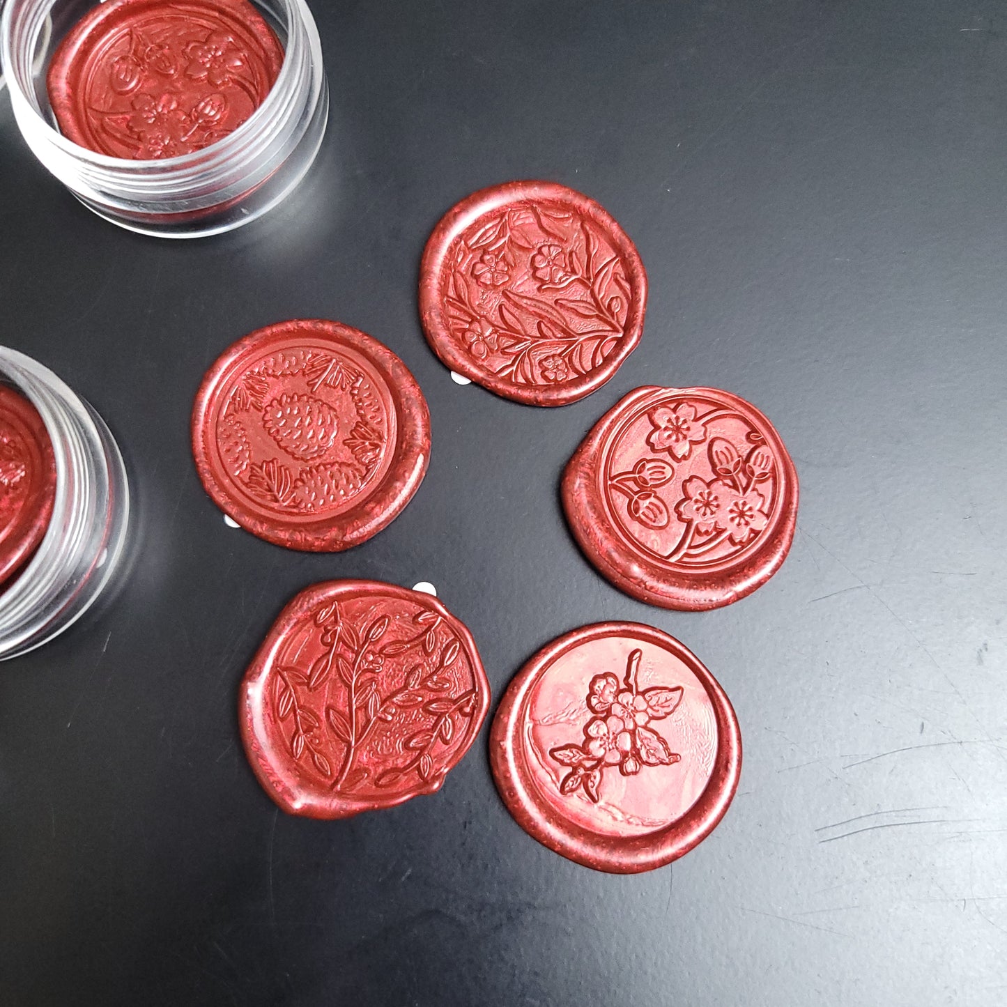 1 x single Adhesive Wax Seals - Individually hand poured and stamped. (Choose your colour & design)