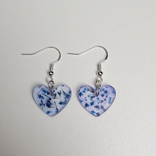 Flower resin earrings - test sample - Maker's One Takers