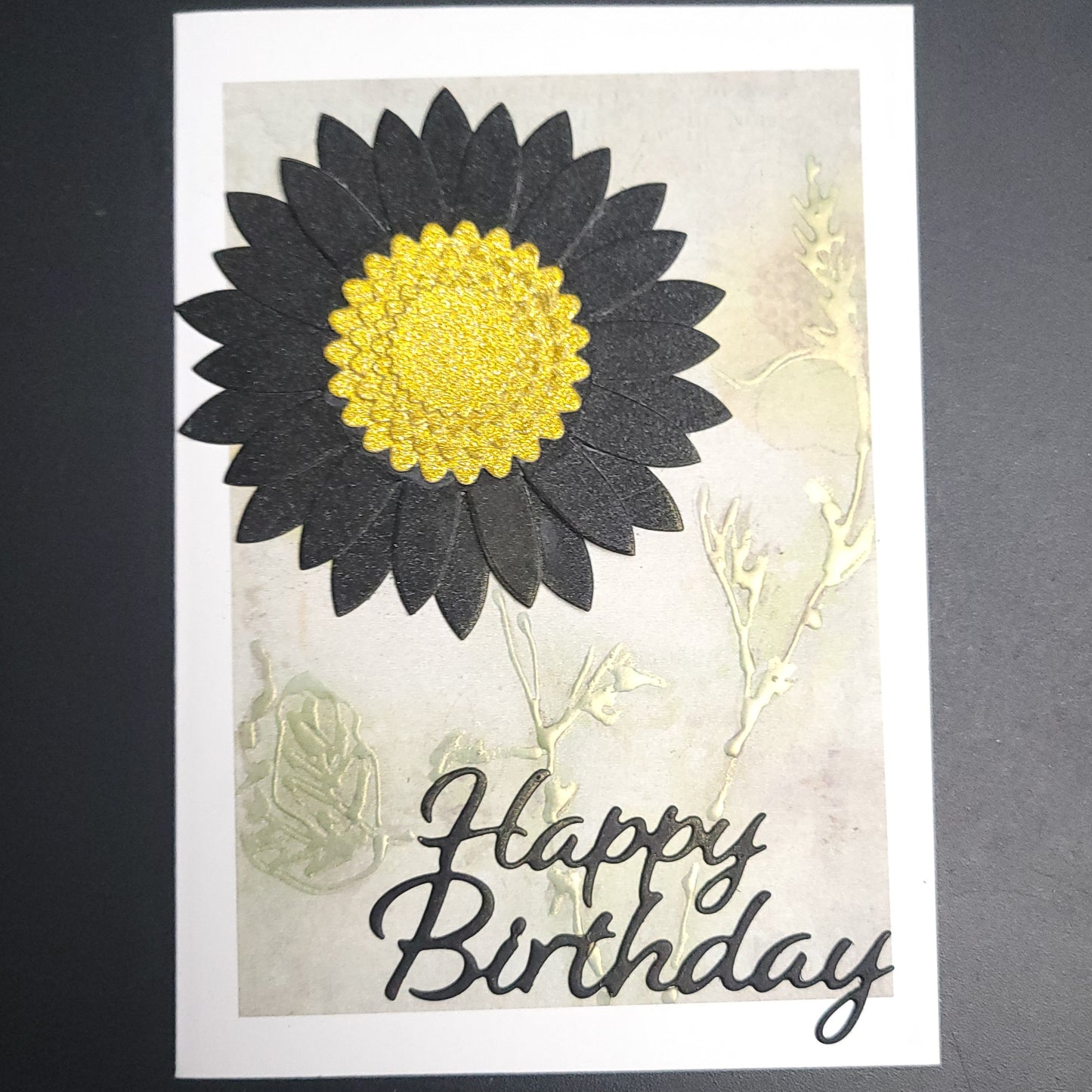 Cutout Sunflower Happy Birthday One of a kind blank cards (multiple designs)