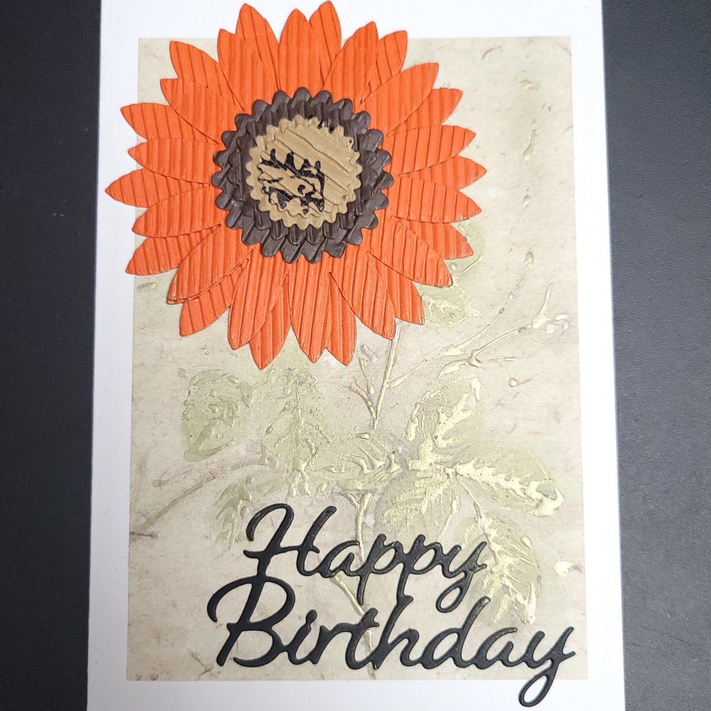 Cutout Sunflower Happy Birthday One of a kind blank cards (multiple designs)