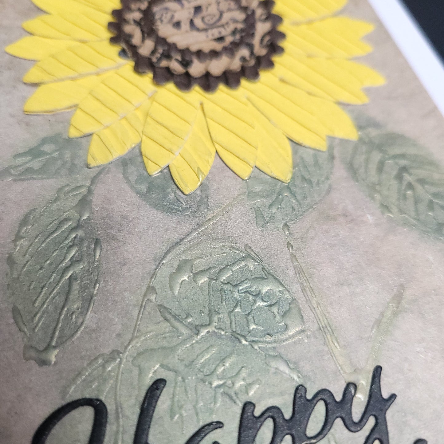 Cutout Sunflower Happy Birthday One of a kind blank cards (multiple designs)