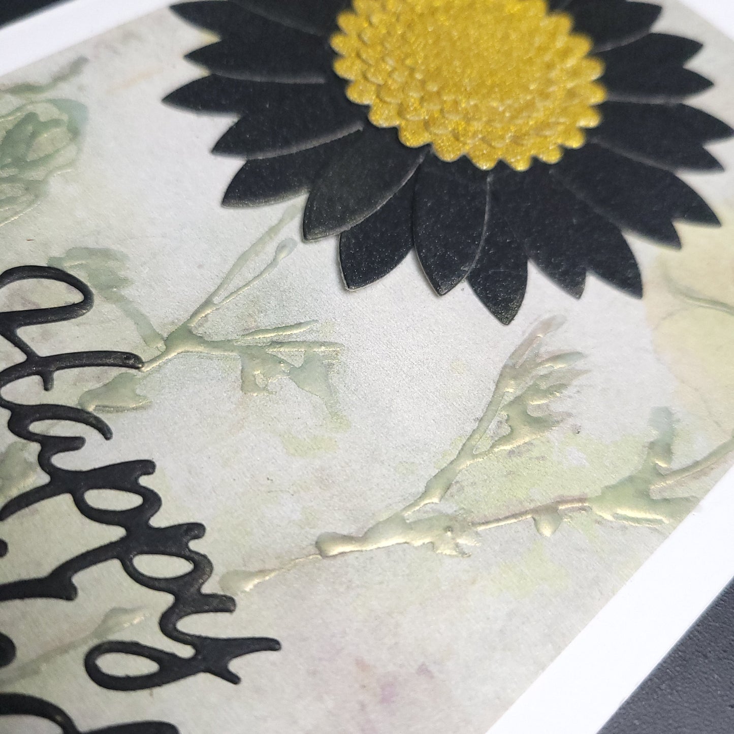 Cutout Sunflower Happy Birthday One of a kind blank cards (multiple designs)