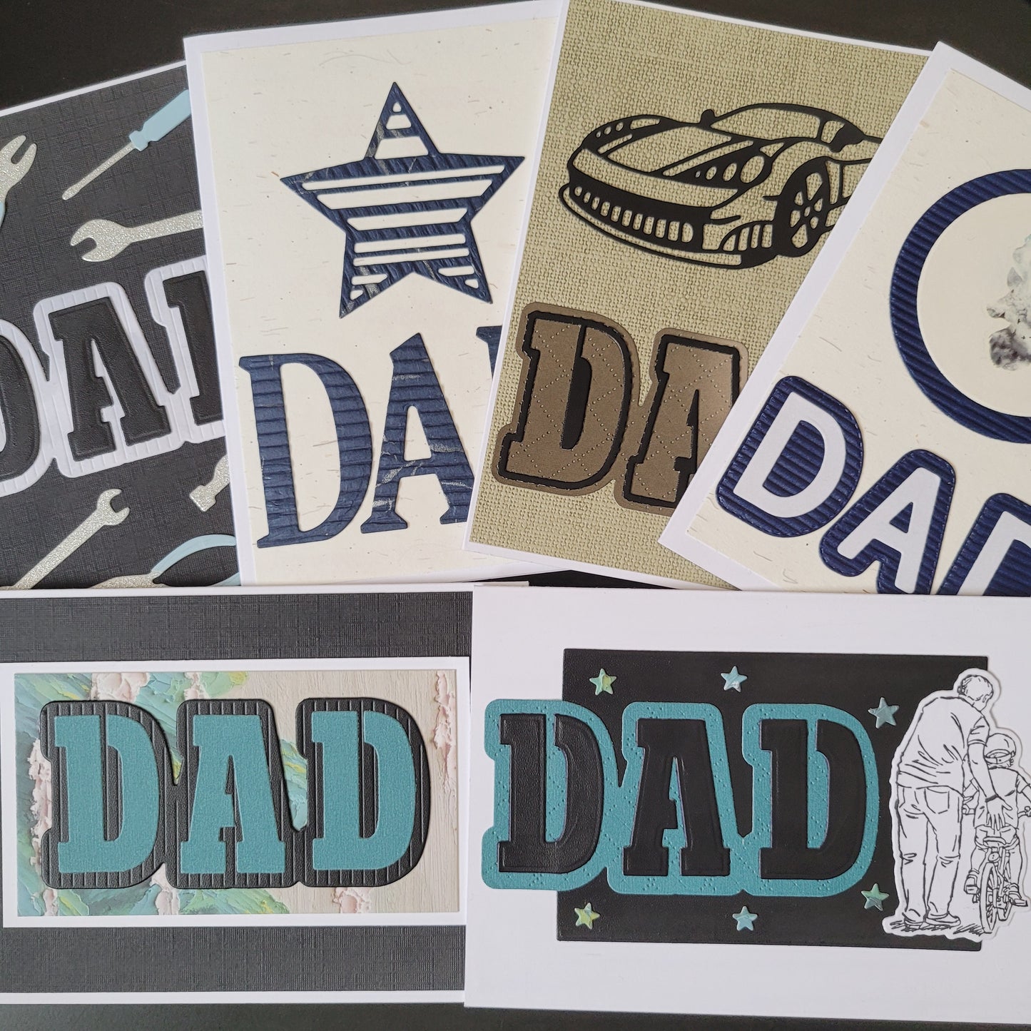 A6 One of a Kind Dad blank cards (multiple designs)