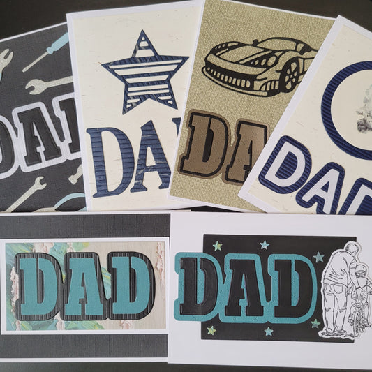 A6 One of a Kind Dad blank cards (multiple designs)