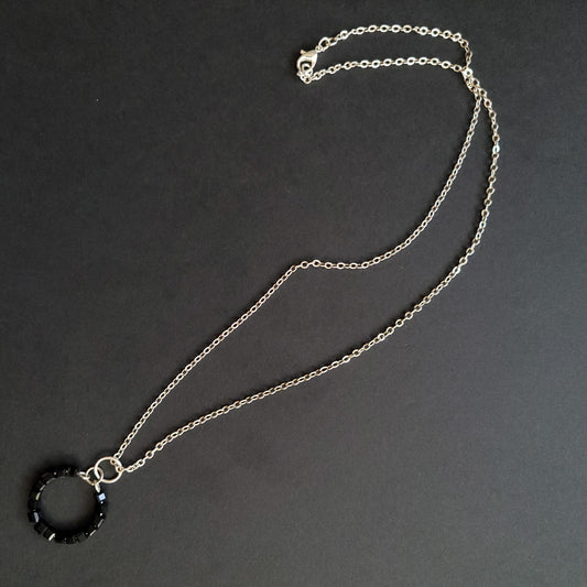 Cube Beaded circle necklace