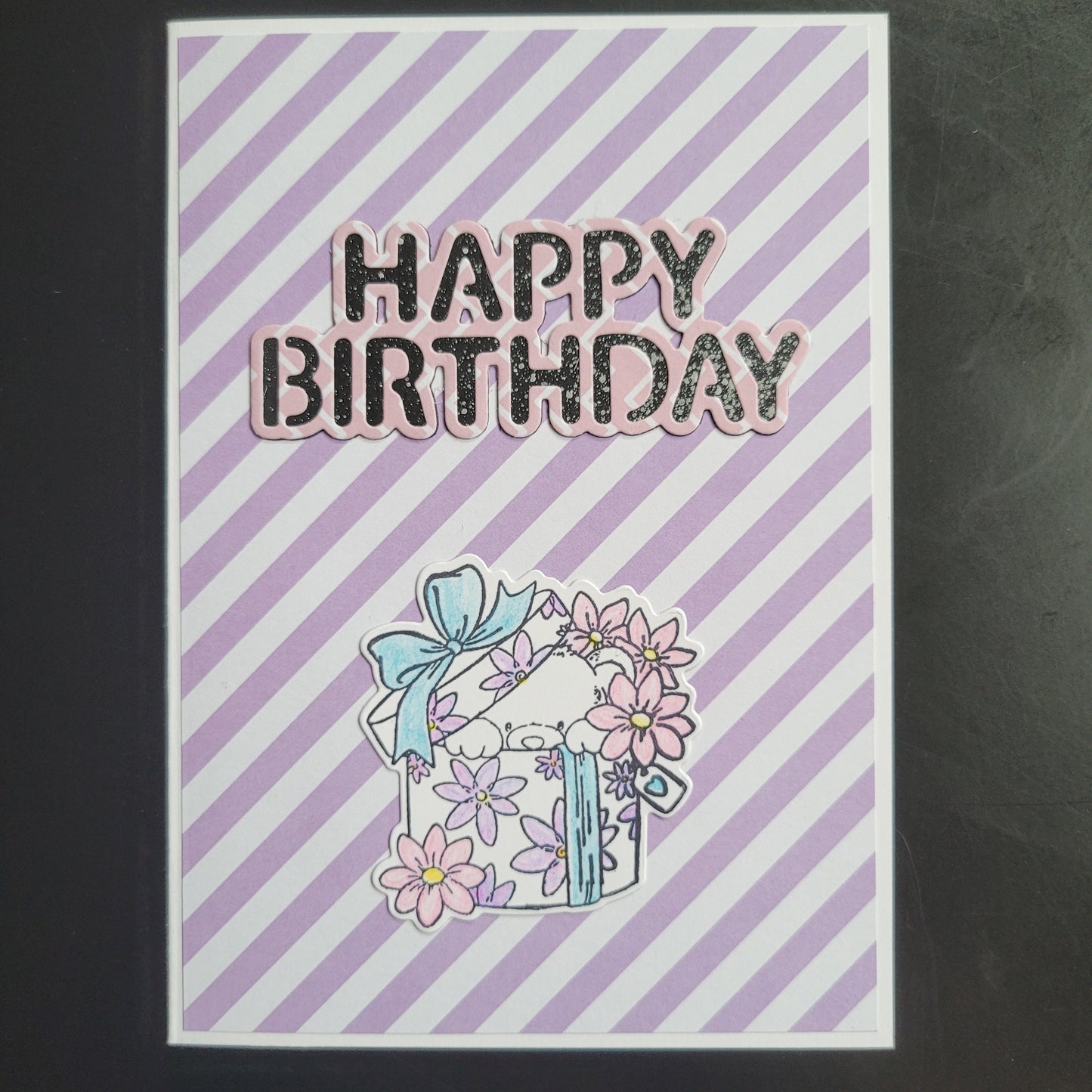 A6 One of a kind Happy Birthday Teddy Bear Pastel blank cards (4 different designs)