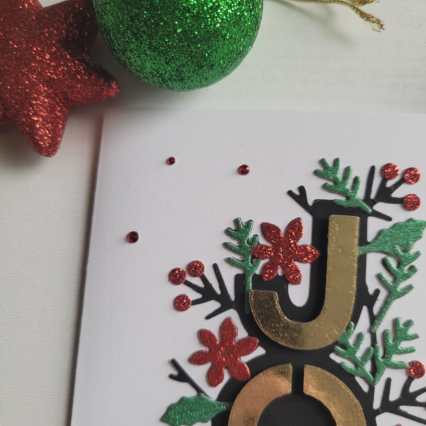 A6 Gold Joy & Sparkle Christmas blank card