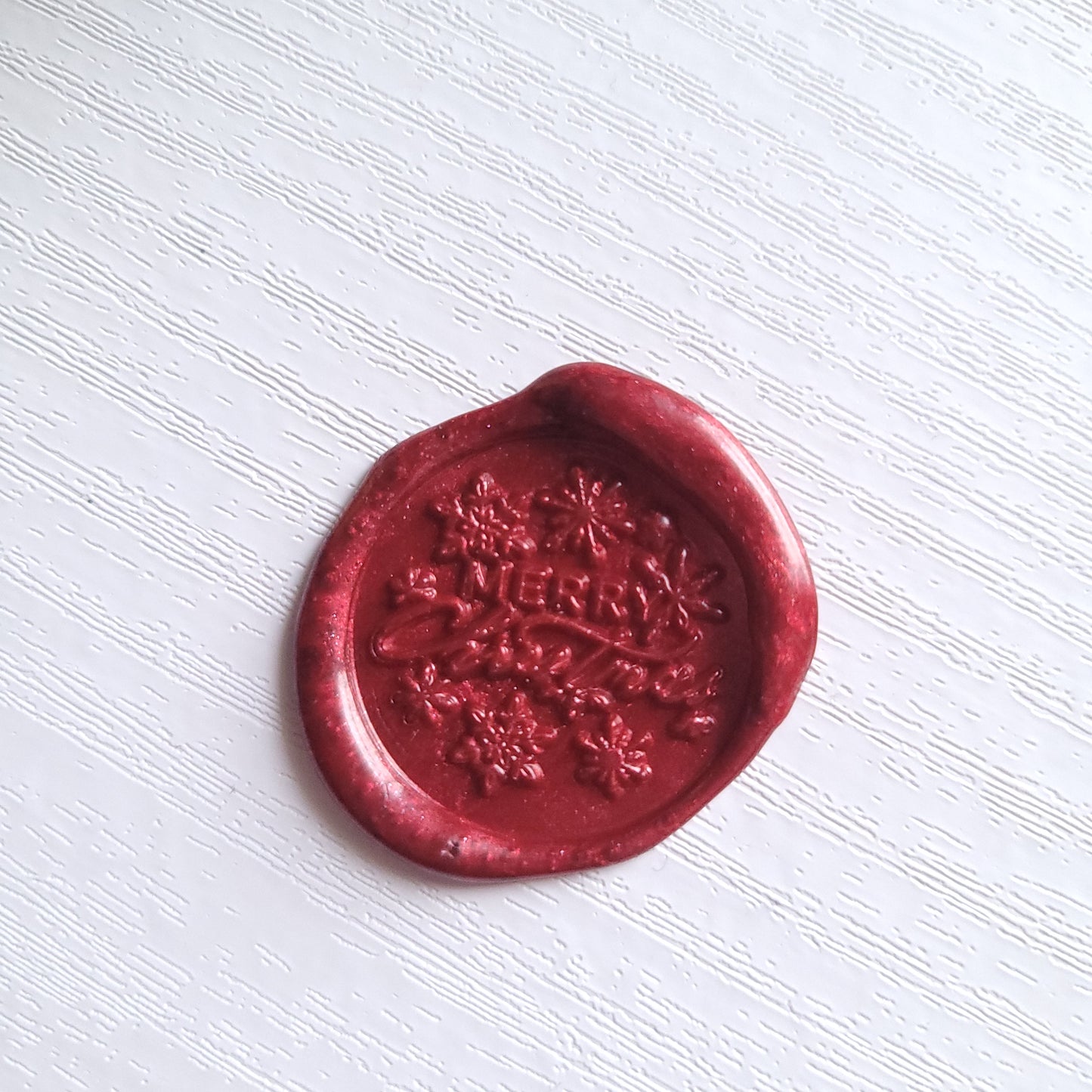 1 x single Christmas Edition Adhesive Wax Seals - Individually hand poured and stamped. (Choose your colour & design)