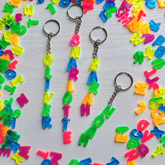 Brights Custom Name Resin Keyring