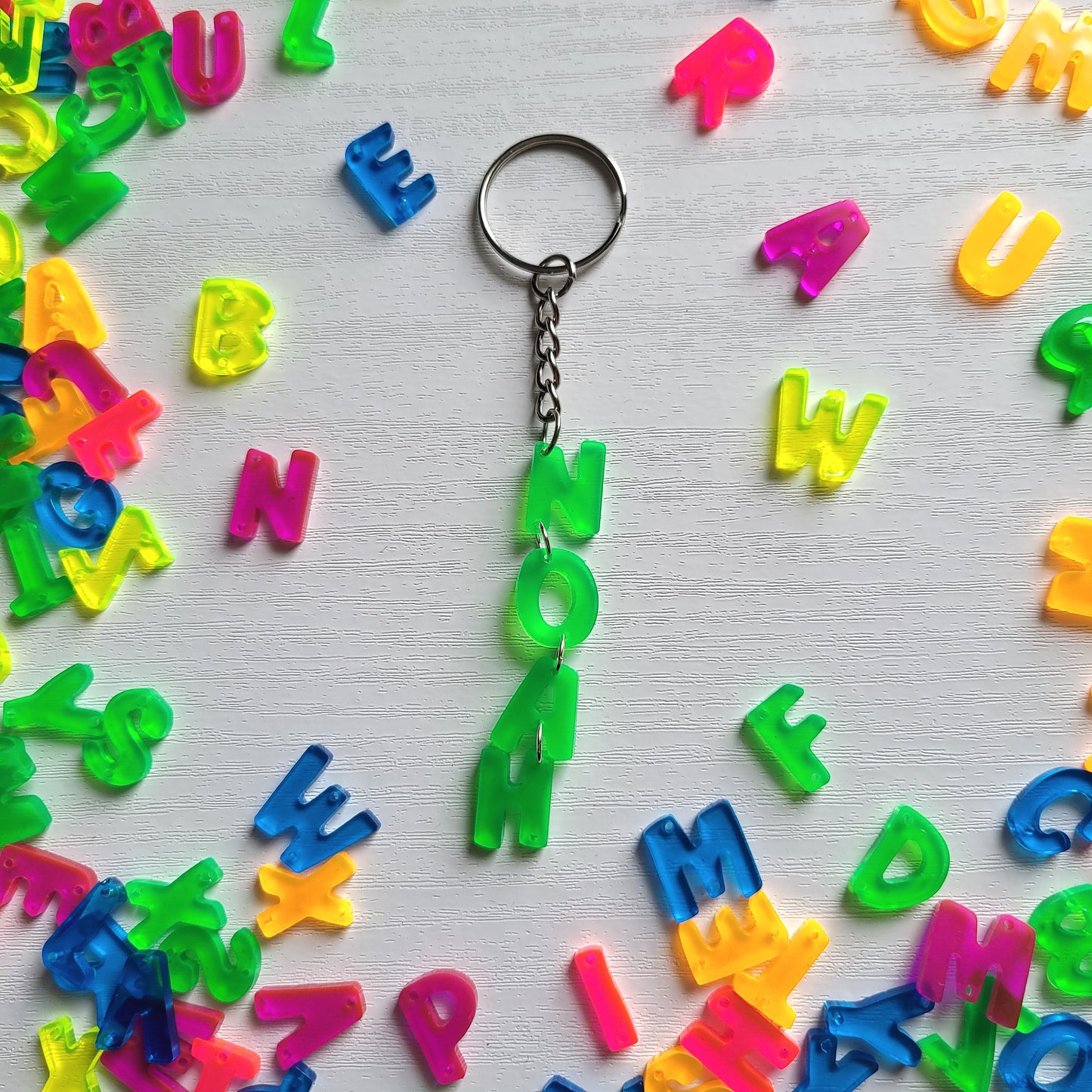 Brights Custom Name Resin Keyring