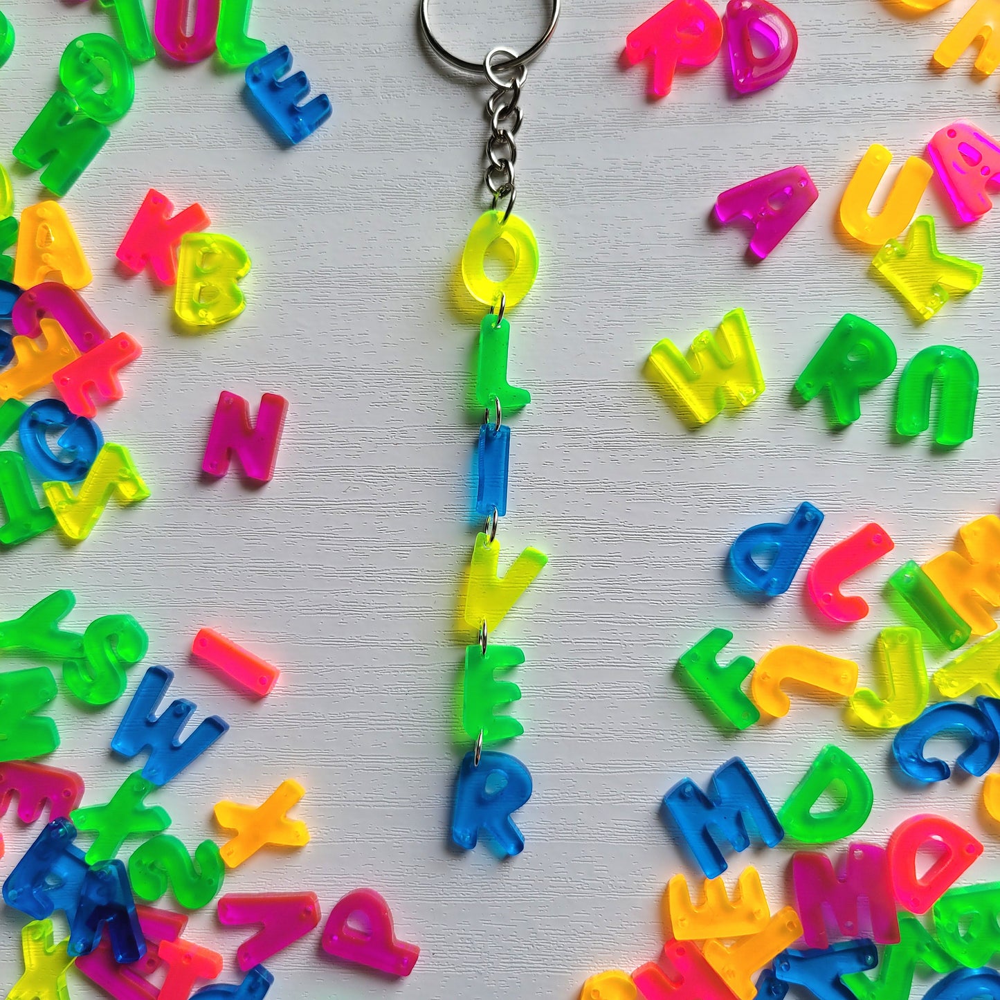 Brights Custom Name Resin Keyring