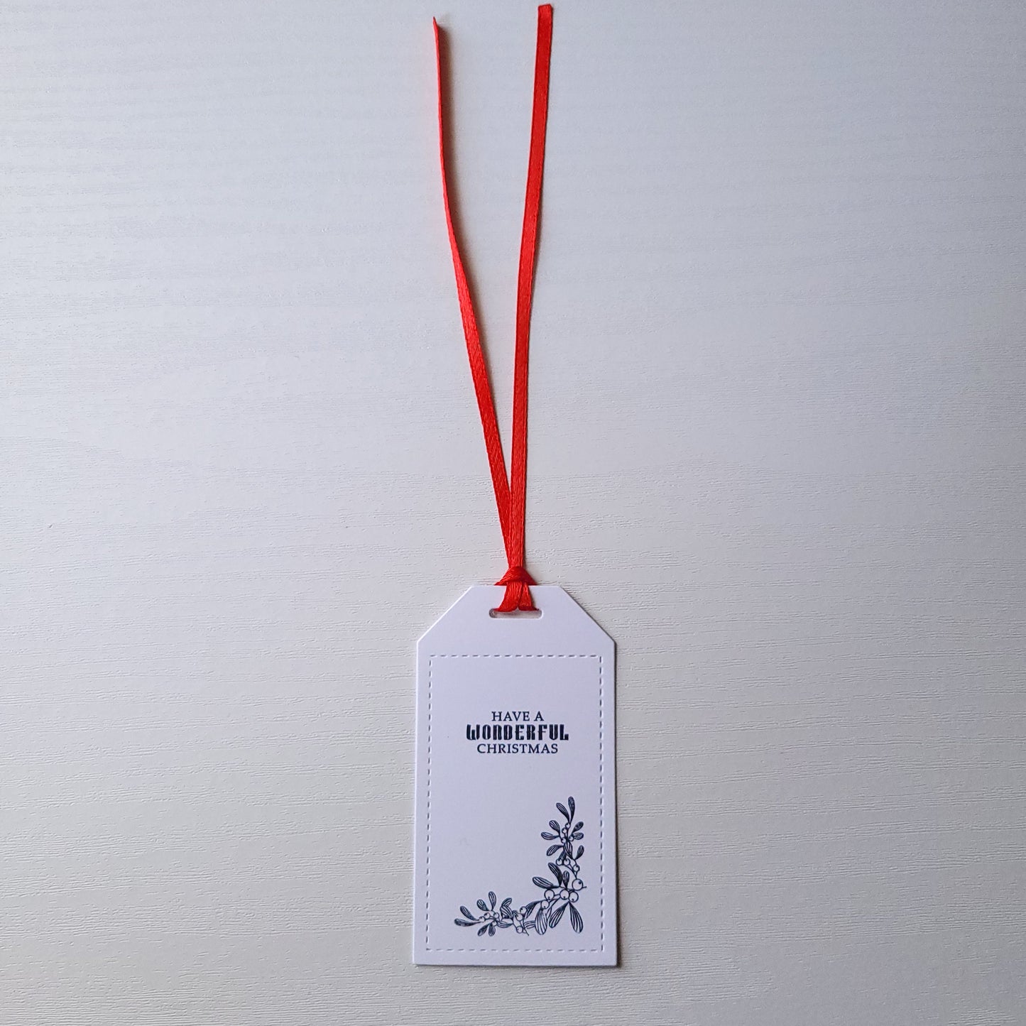 Single Have a wonderful Christmas Hand Stamped Gift Tag(Two Colours)