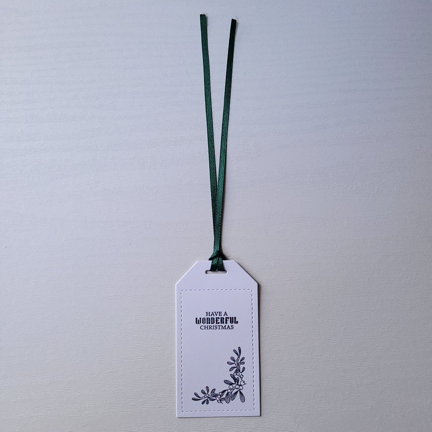 Single Have a wonderful Christmas Hand Stamped Gift Tag(Two Colours)