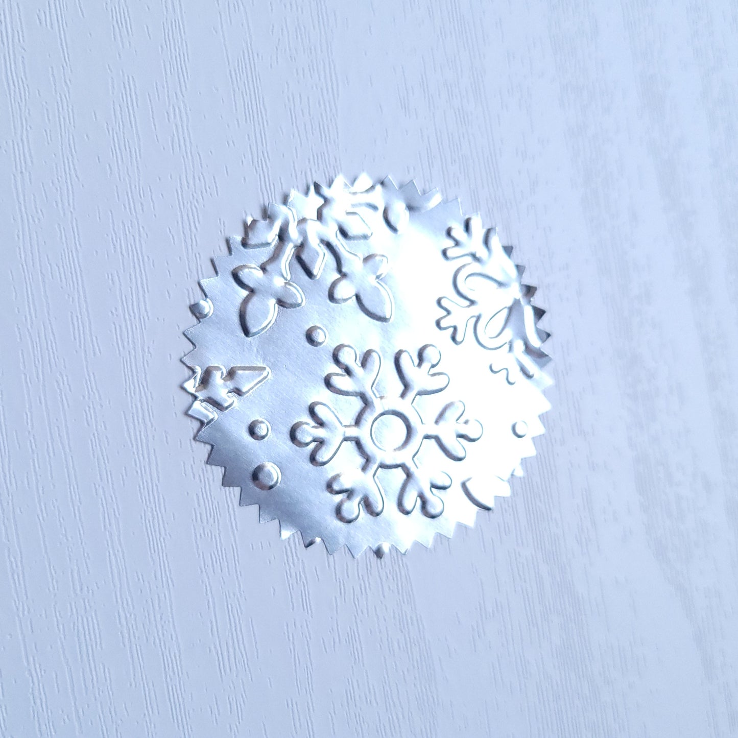 Set of 10 x Embossed Foil Seal Stickers