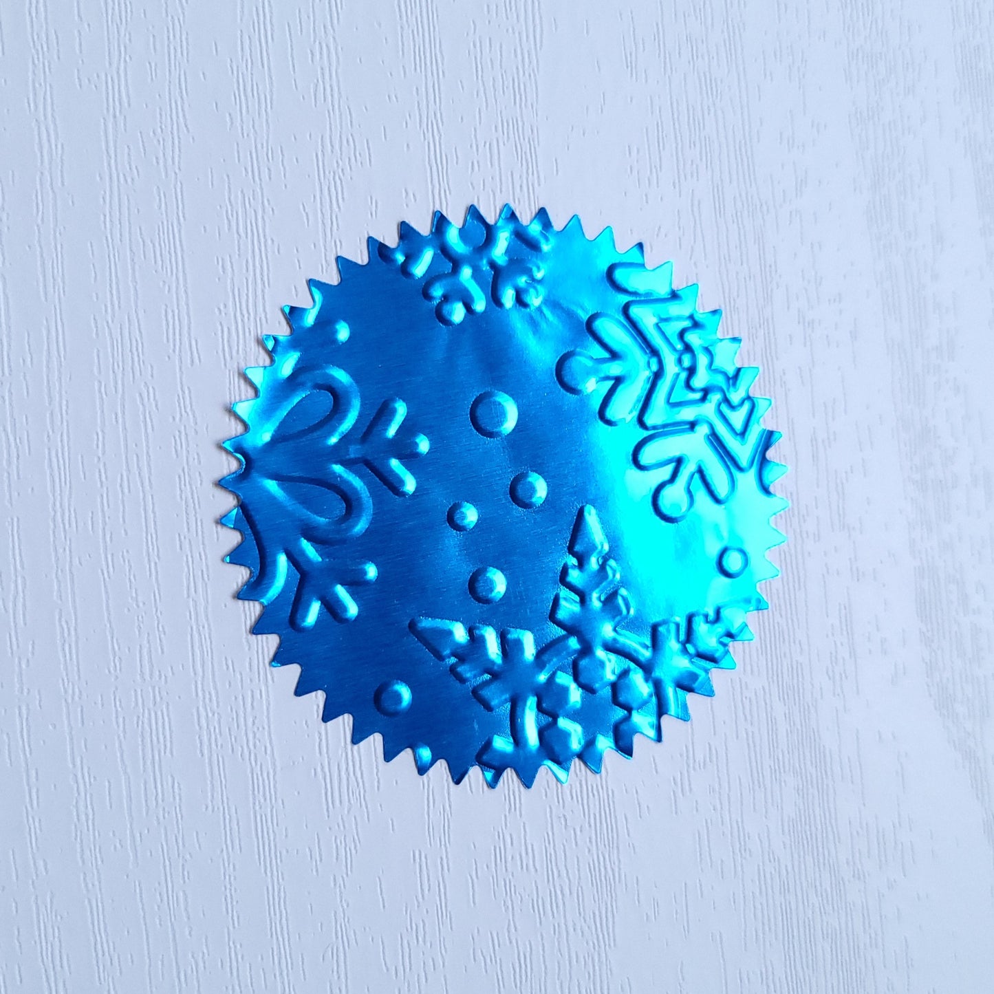 Set of 10 x Embossed Foil Seal Stickers