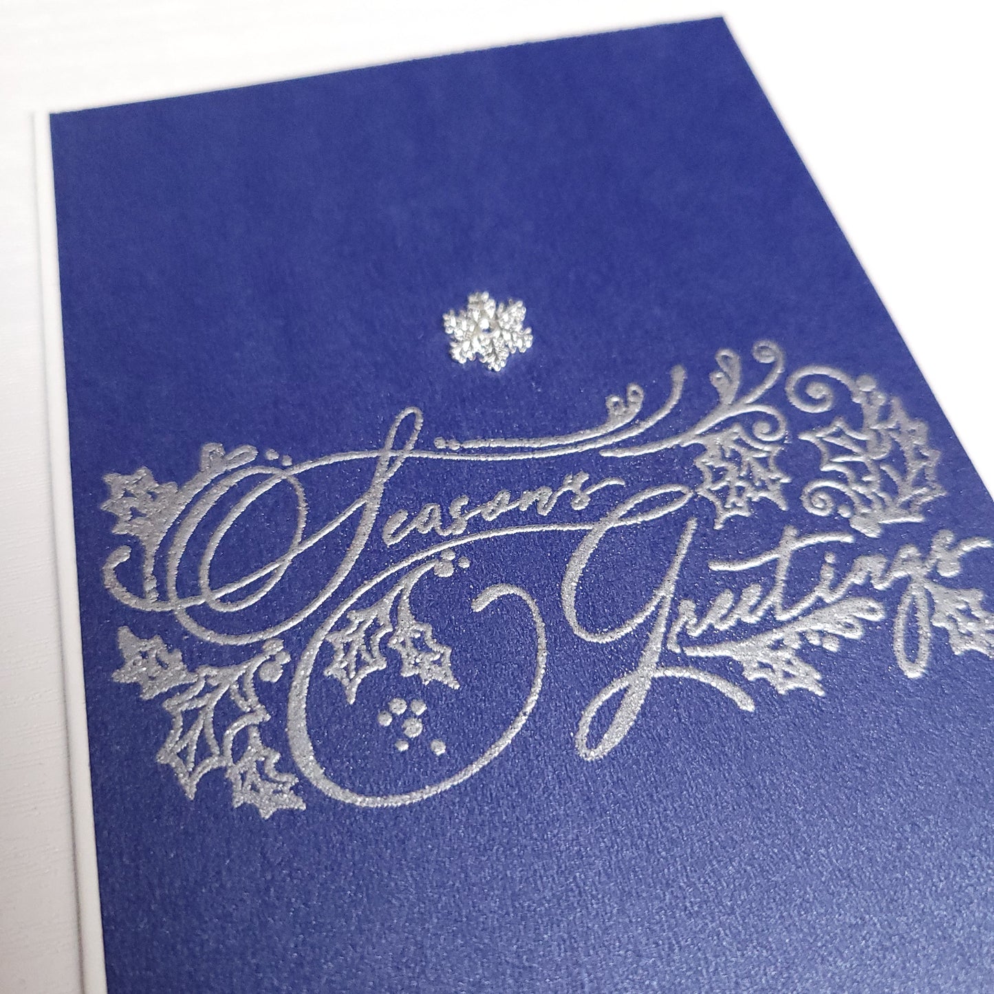 A6 Snowflake Charm Christmas blank card (Green or Blue)