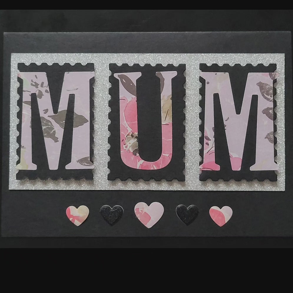 Stamp Letter Mum blank card