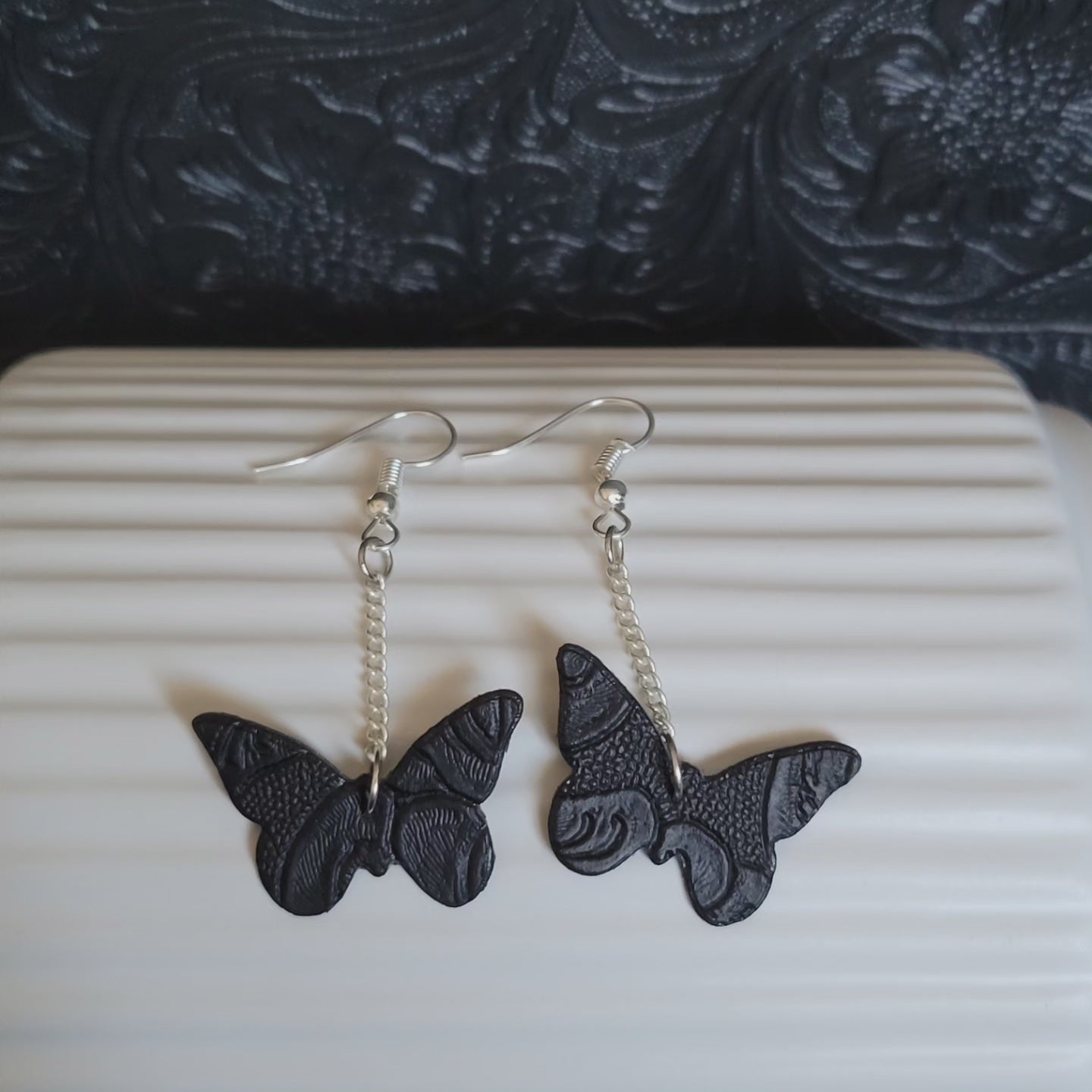Faux Leather Fabric Earrings (variety of shapes)