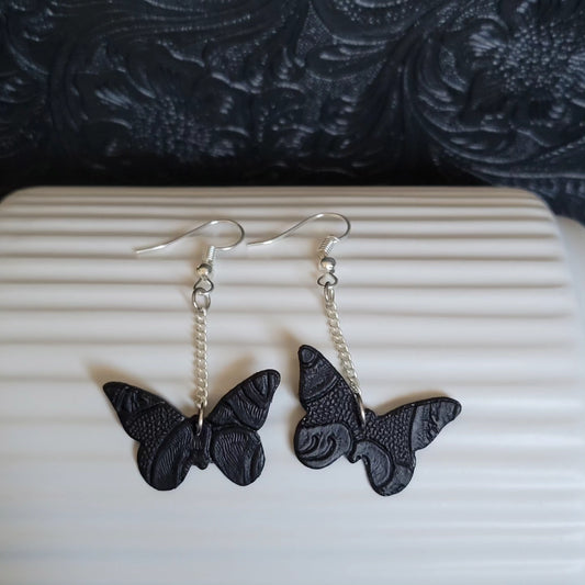 Faux Leather Fabric Earrings (variety of shapes)