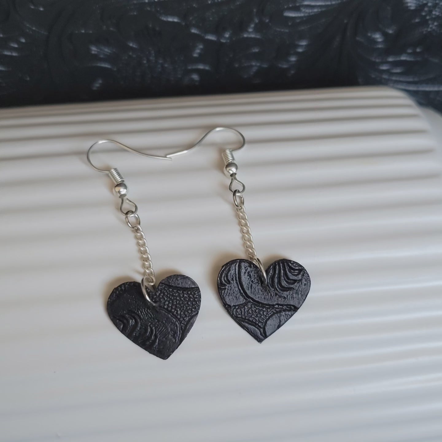 Faux Leather Fabric Earrings (variety of shapes)