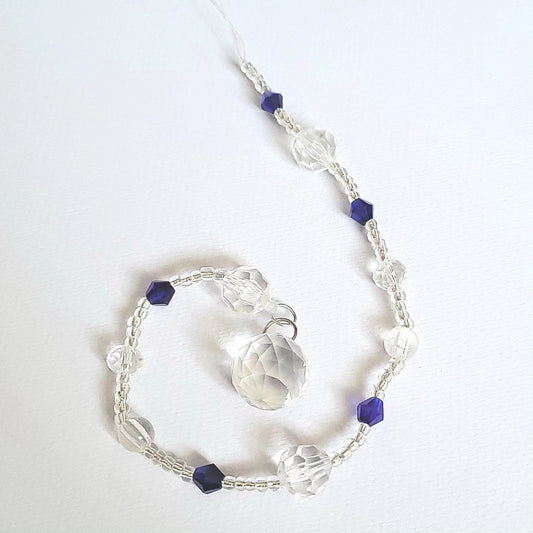 Sunlight prism window hanging. Blue & Clear