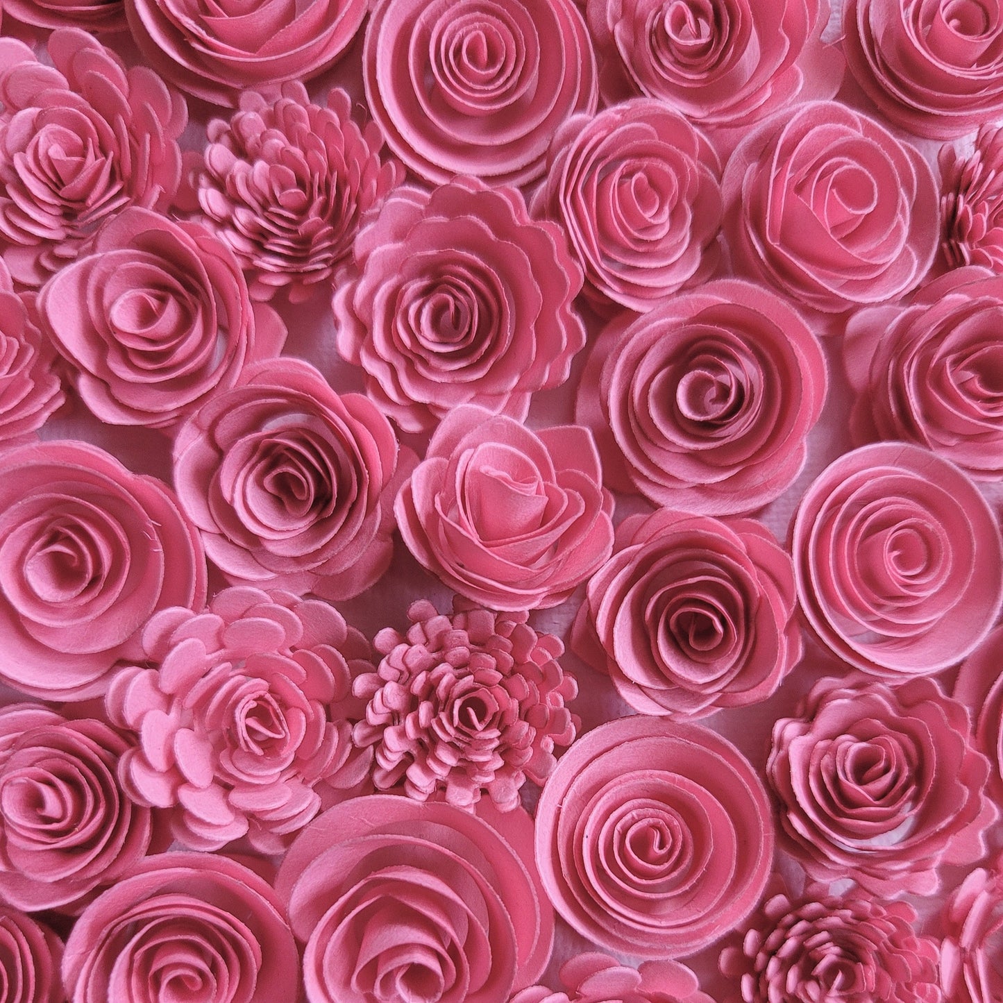 Pink Paper Flower Heart Wall Hanging (Other Colours available on request)