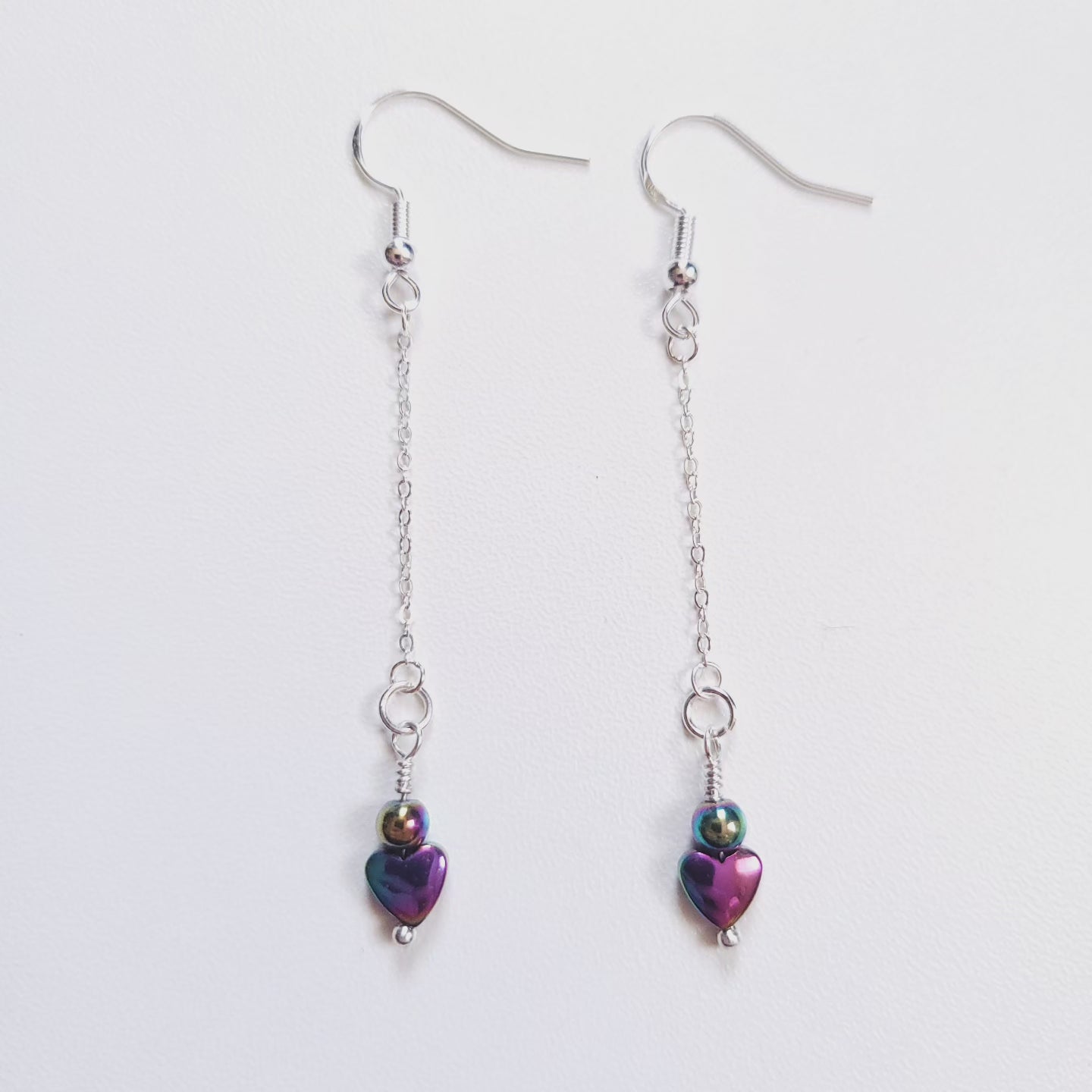 Rainbow Hematite beaded earrings (variety of styles)