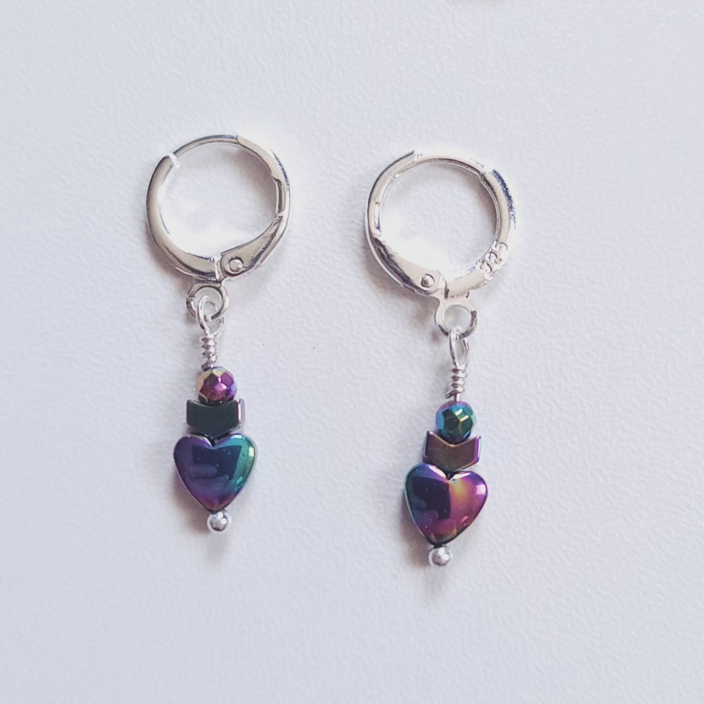 Rainbow Hematite beaded earrings (variety of styles)
