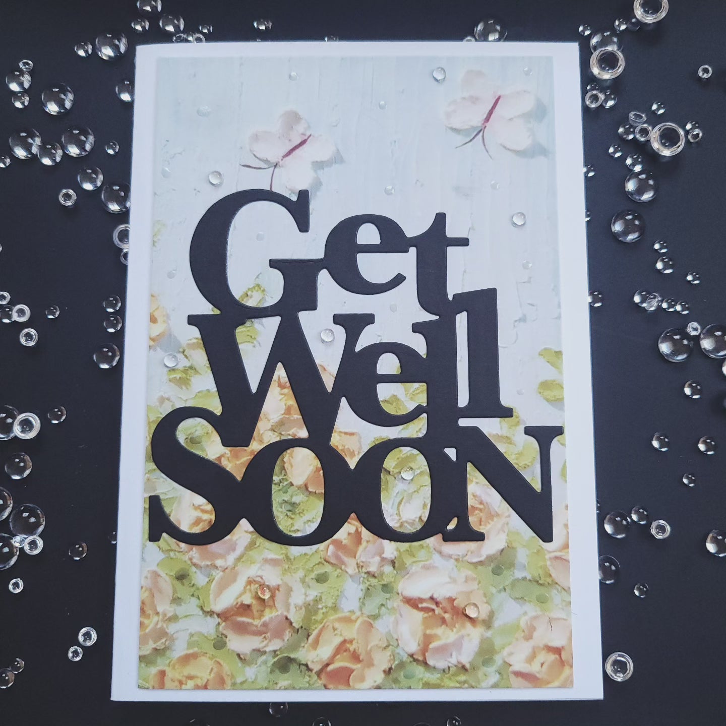 One of a Kind Get Well Soon Textured look blank cards (multiple designs)