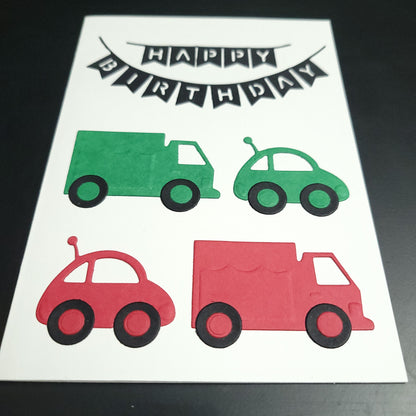 Kids Childrens Car, Truck & Train A6 Happy Birthday blank cards