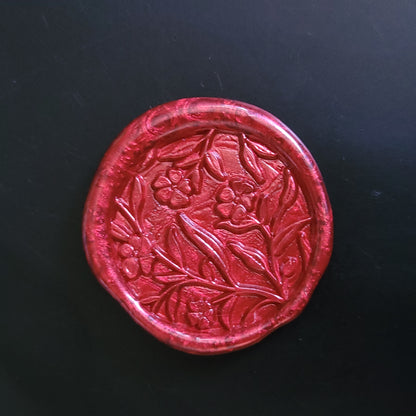 1 x single Adhesive Wax Seals - Individually hand poured and stamped. (Choose your colour & design)