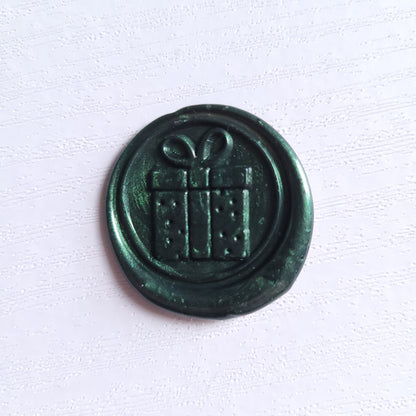 1 x single Christmas Edition Adhesive Wax Seals - Individually hand poured and stamped. (Choose your colour & design)