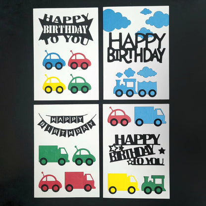 Kids Childrens Car, Truck & Train A6 Happy Birthday blank cards